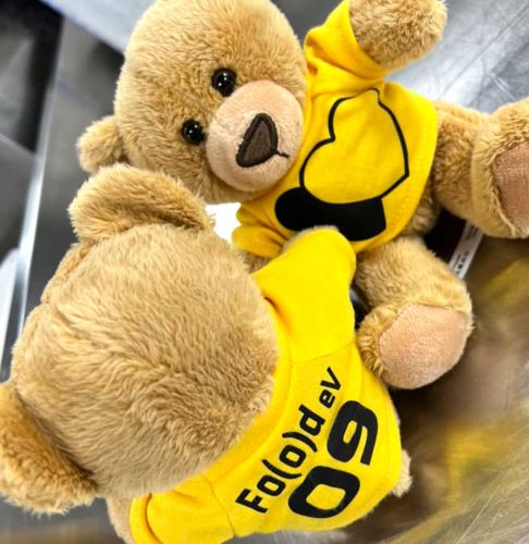 Unsere Spenden-Teddys für 19,09 Euro bei uns zu erwerben.