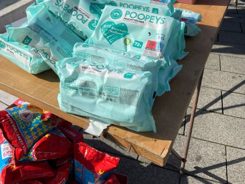 Feuchttücher für Bedürftige